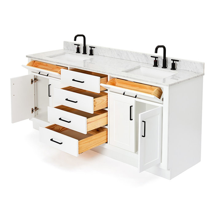 Orren Ellis Eleah 73" Double Bathroom Vanity Set Wayfair